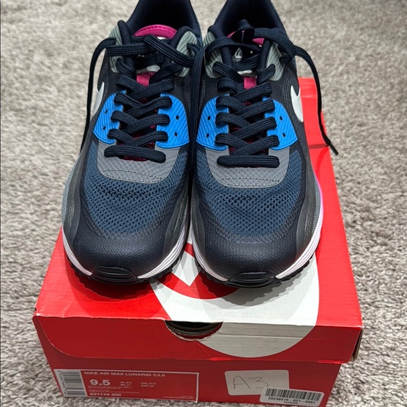 Nike Air Max Lunar90 C3.0 in Navy and Blue - Picture 1 of 4